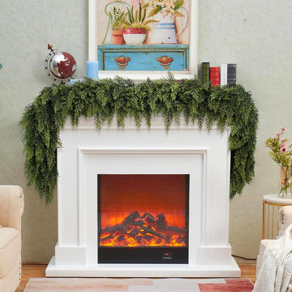 6FT Artificial Cedar Garlands (2-Pack) 🌿✨ Real-Touch Christmas Greenery for Holiday Decor