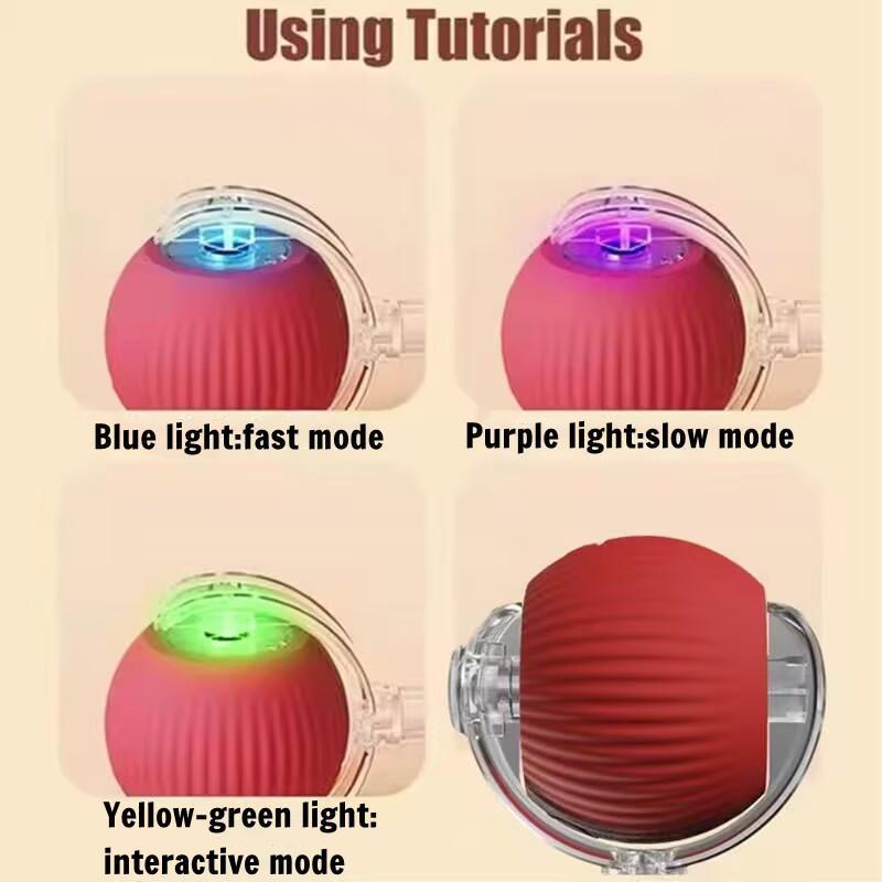 Smart Rolling Pet Ball — Auto Obstacle Avoidance for Cats & Dogs