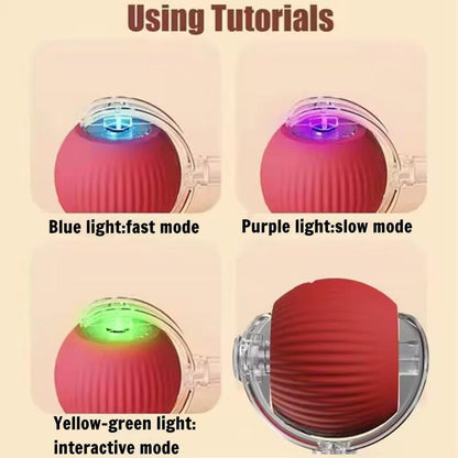 Smart Rolling Pet Ball — Auto Obstacle Avoidance for Cats & Dogs