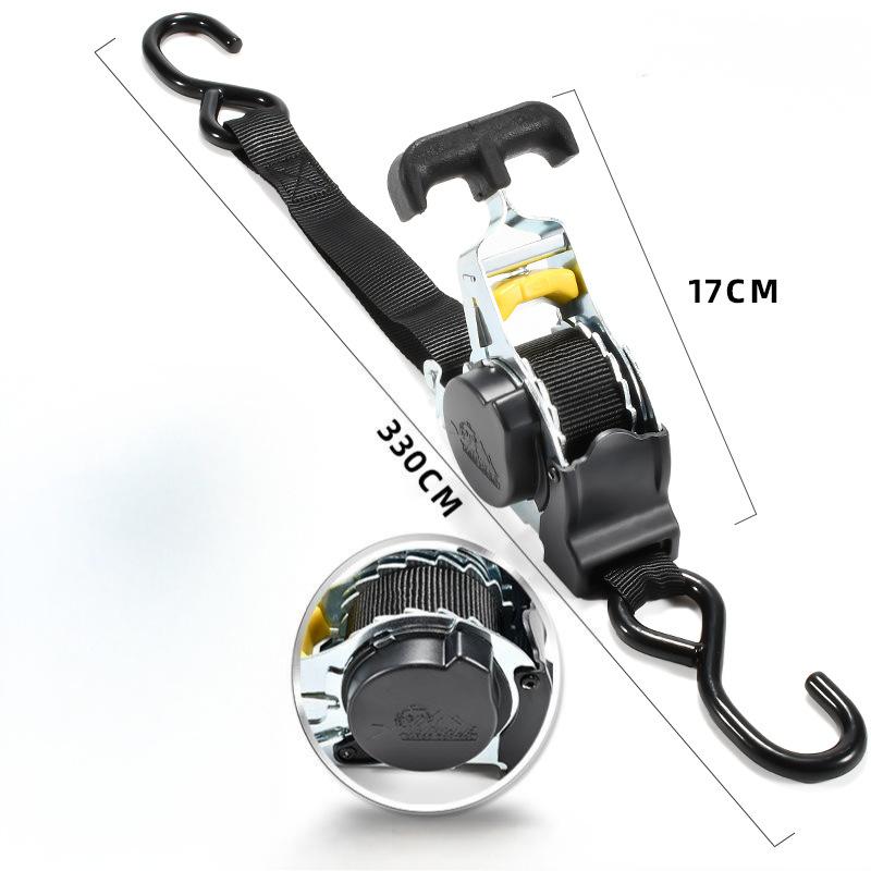 USA 1" x 10' Retractable Ratchet Straps (select 2 pack or 4 pack) - Heavy Duty Self Retracting Tie Down Straps for Truck, Cargo Trailer