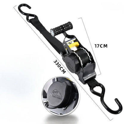 USA 1" x 10' Retractable Ratchet Straps (select 2 pack or 4 pack) - Heavy Duty Self Retracting Tie Down Straps for Truck, Cargo Trailer