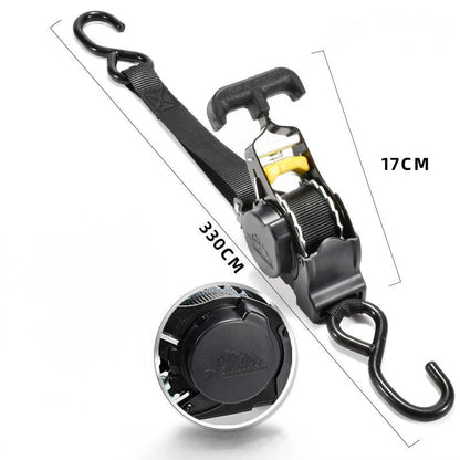 USA 1" x 10' Retractable Ratchet Straps (select 2 pack or 4 pack) - Heavy Duty Self Retracting Tie Down Straps for Truck, Cargo Trailer