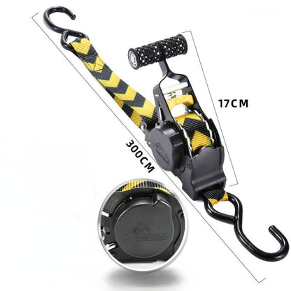 USA 1" x 10' Retractable Ratchet Straps (select 2 pack or 4 pack) - Heavy Duty Self Retracting Tie Down Straps for Truck, Cargo Trailer