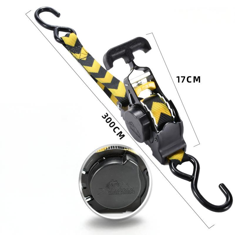 USA 1" x 10' Retractable Ratchet Straps (select 2 pack or 4 pack) - Heavy Duty Self Retracting Tie Down Straps for Truck, Cargo Trailer