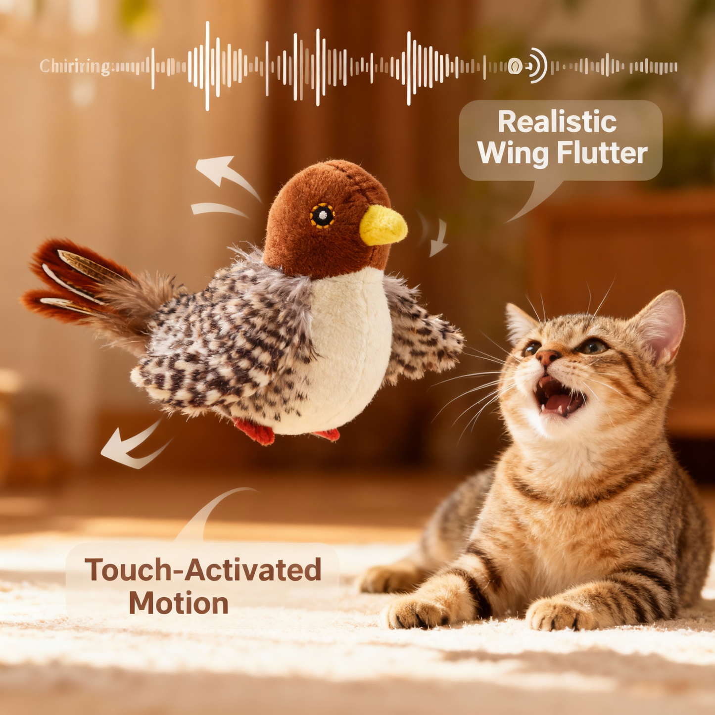 Pawzsy™ Interactive Flying Bird