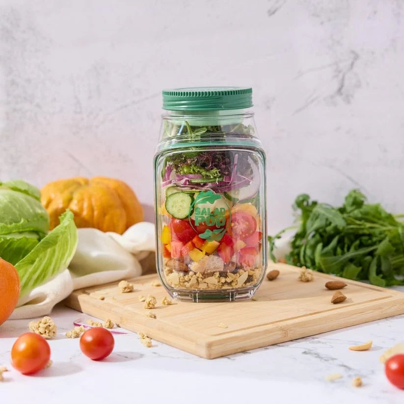 Black Friday Final 3 Hours 60% OFF!🔥Salad Pod Mason Jar Side Open