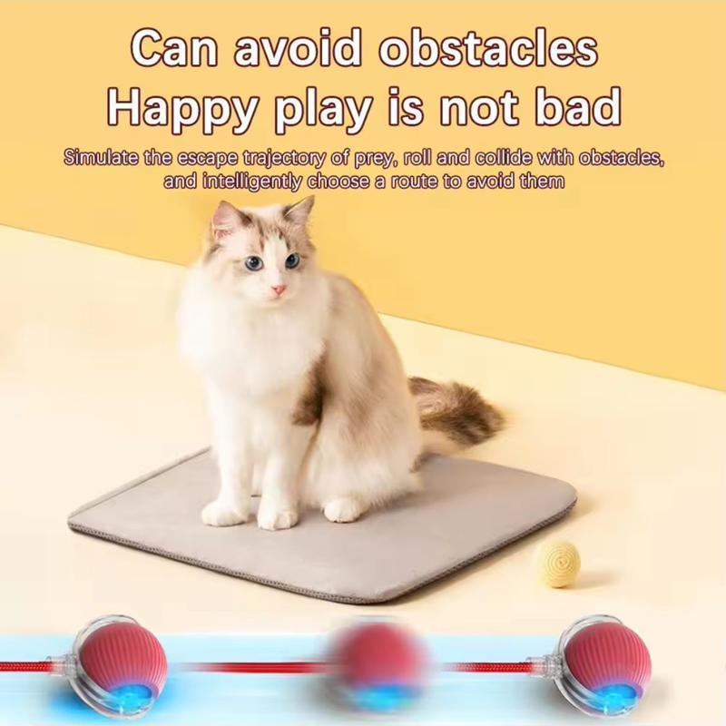 Smart Rolling Pet Ball — Auto Obstacle Avoidance for Cats & Dogs